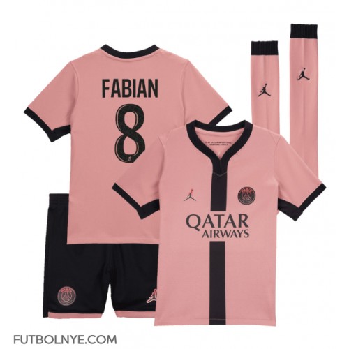 Camiseta Paris Saint-Germain Fabian Ruiz #8 Tercera Equipación para niños 2024-25 manga corta (+ pantalones cortos)